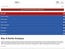 Tablet Screenshot of elanlightinglights.com
